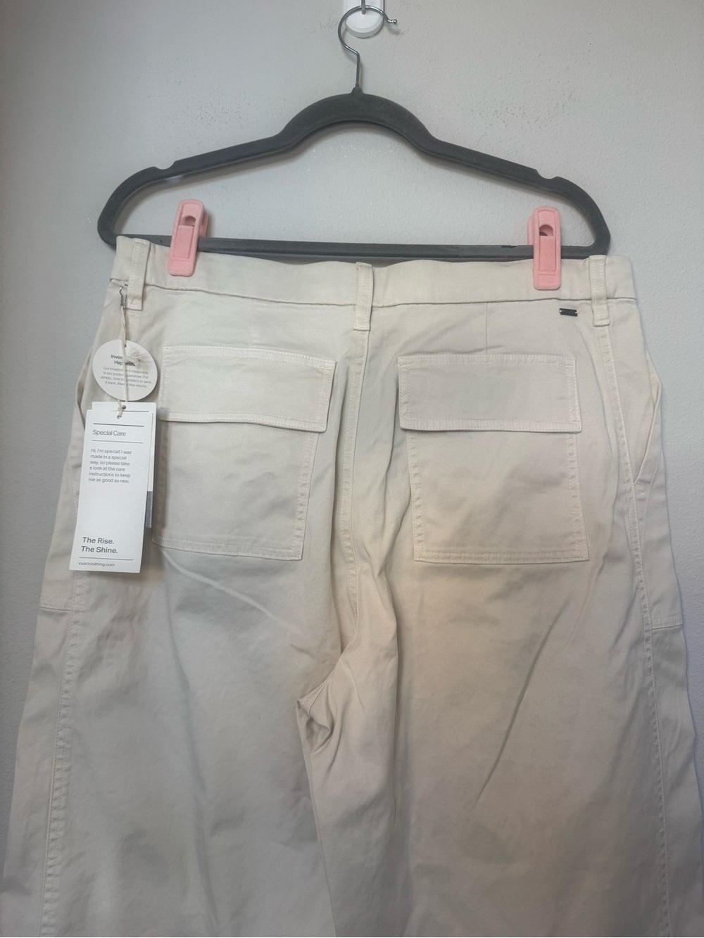Vuori Anza Twill Structured Pants in Natural NWT - Picture 7 of 9